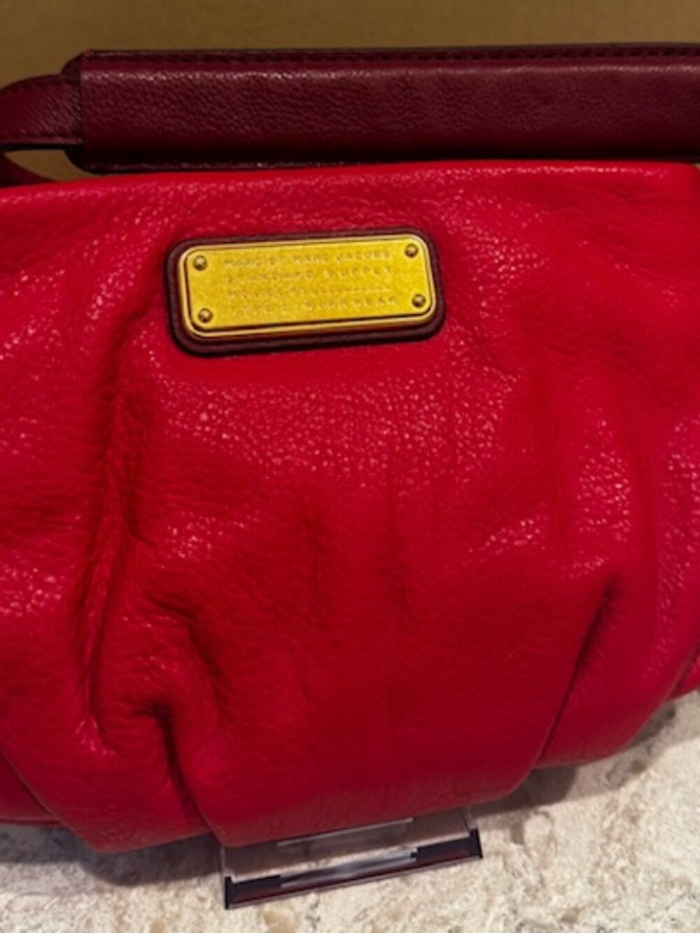 Marc by Marc Jacobs Classic Q Percy Crossbody Rosey Red Multi Leather Bag